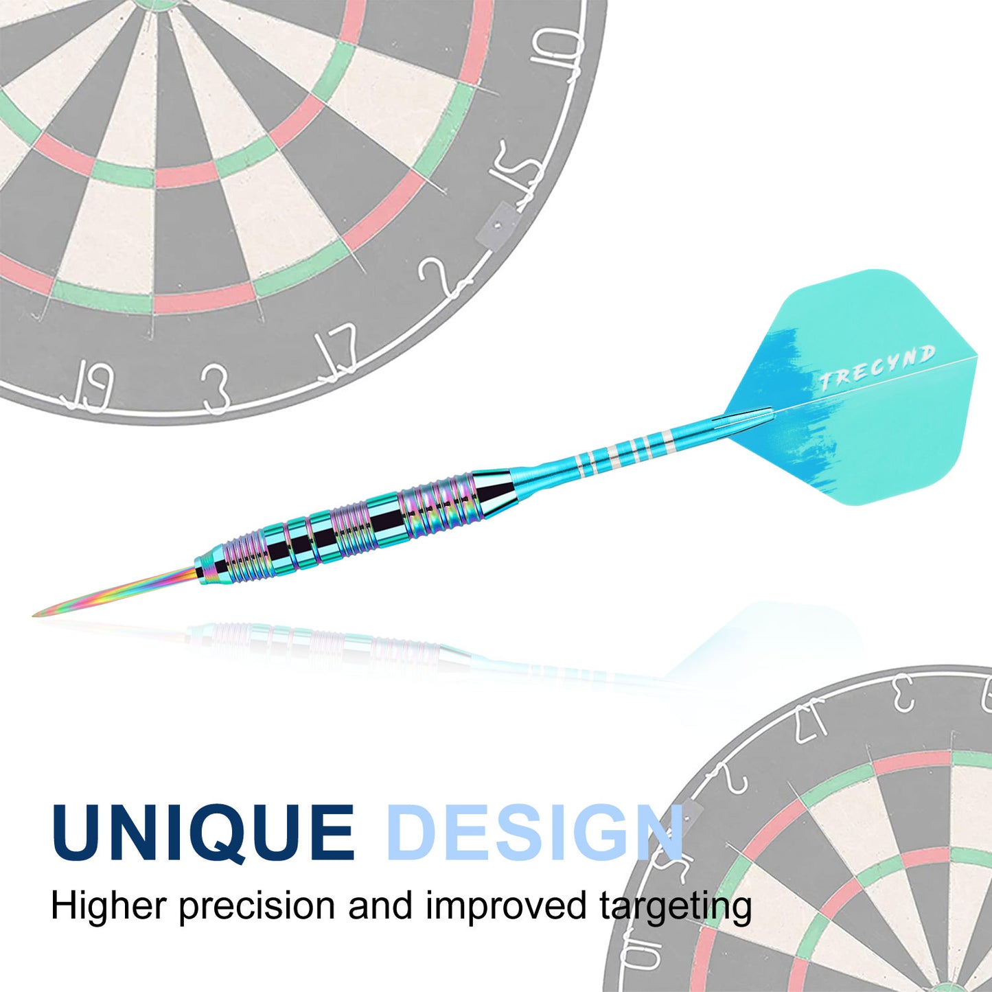 Darts Metal Tip Set 3 Aluminum Shaft Metal Dart Set Professional Darts Steel Tip Sets + Extra 3 Dart Flights 3 Replace Plastic Shafts Beginner or Professional Darts 22g