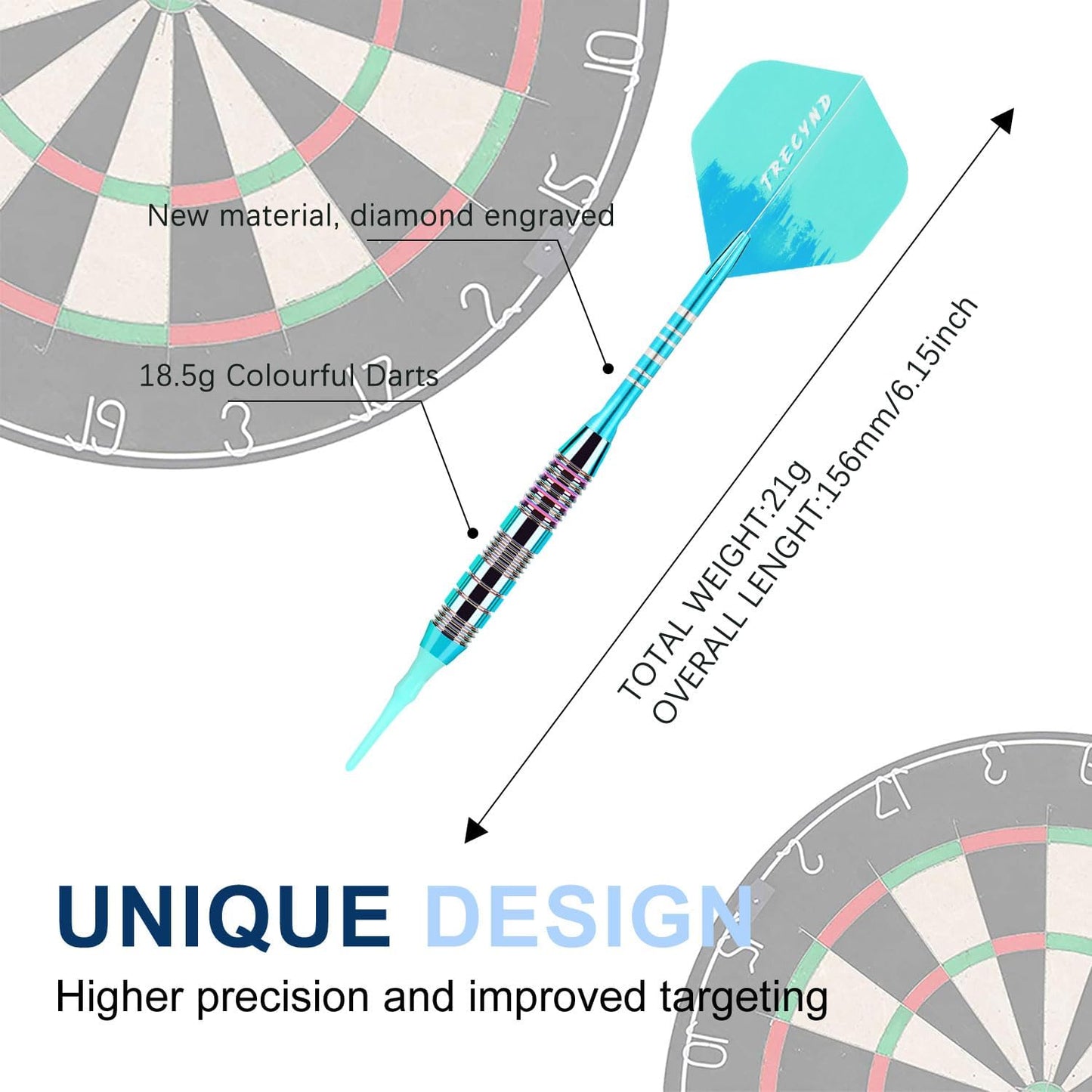 Soft Tip Darts Set 3 Aluminum Shaft Professional Darts Plastic Tip Sets 2BA Replacement Tips + Extra 3 Dart Flights 3 Replace Plastic Shafts for Electronic Dart Board